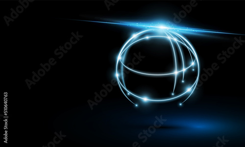 Global network connection. World map point and line composition concept of global business Hitech communication innovation background, vector design