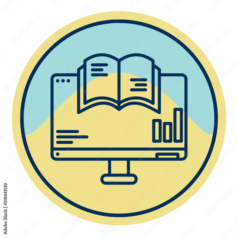 financial book and computer icon on transparent background financial book and computer icon on transparent background