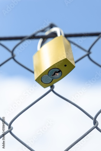 Wallpaper Mural Padlock and its lock on the river bridge Torontodigital.ca