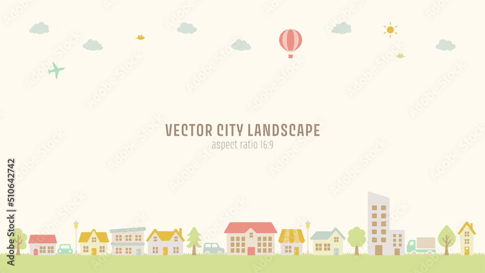 Vector cityscape illustration for background
