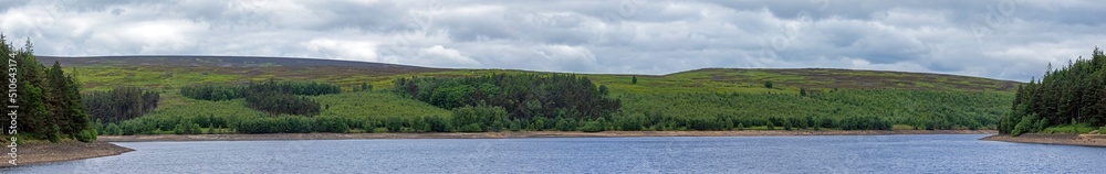 Panorama of Langsett reservoir, Yorkshire