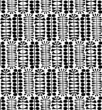 abstract geometric foliage, ink plant leaves black and white seamless pattern, vector illustration endless repeatable texture