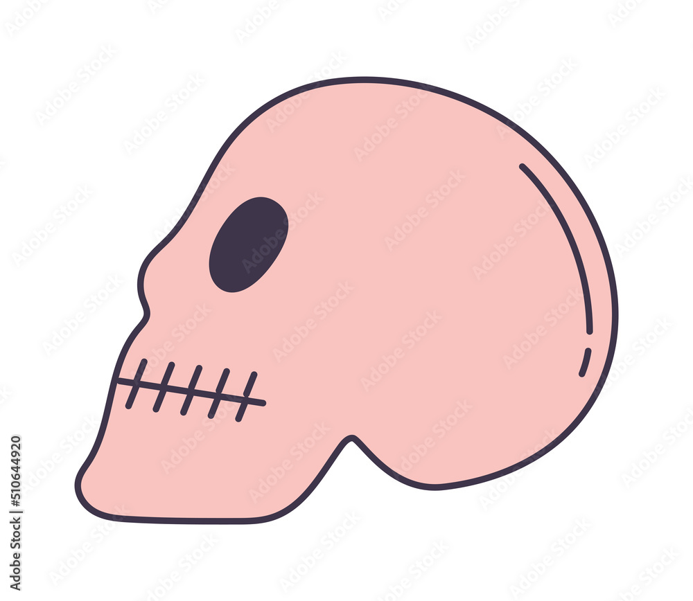pink skull design