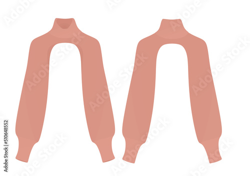 Woman pink top. vector illustration