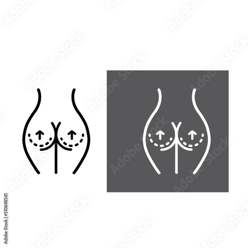 Cellulite icon on white background from thin line
