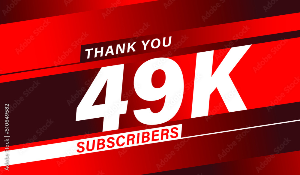 Thank you 49K subscribers modern banner design Thank you 49K subscribers modern banner design