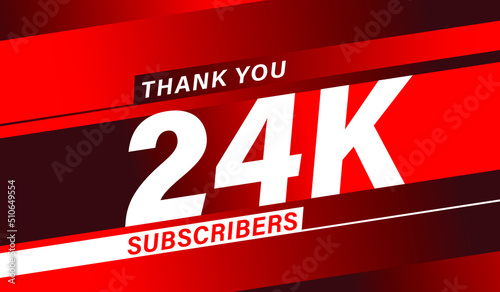 Thank you 24K subscribers modern banner design