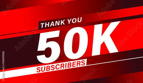 Thank you 50K subscribers modern banner design