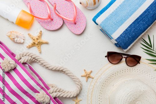Photos Summer vacation concept flat lay
