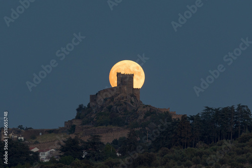 Full moon castle in Spain photo