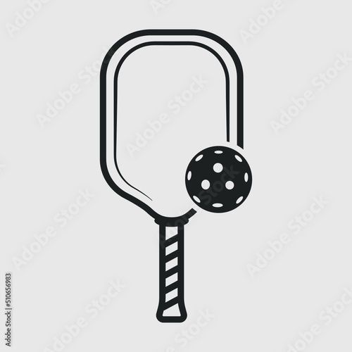 Pickleball Outline SVG Cut File, Pickleball Paddles Svg, Plain Pickleball Svg,