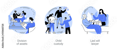 Legal services isolated cartoon vector illustrations se