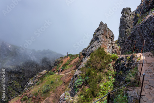 Krajobraz Madery - szlak na Pico Ruivo