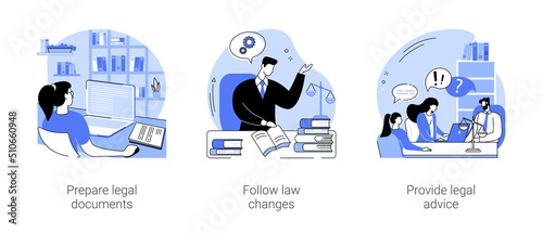 Law firm isolated cartoon vector illustrations se