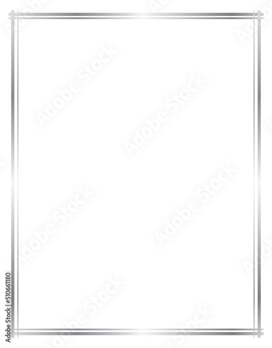 Vector of Christmas Simple Silver Border