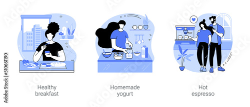 Healthy breakfast isolated cartoon vector illustrations se © Visual Generation