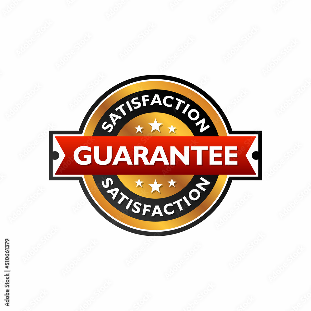 Fototapeta premium Guarantee gold vector stamp isolated on white background