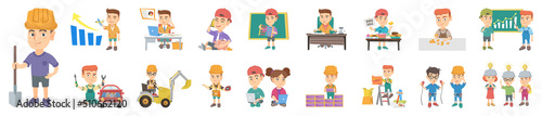 Children try different professions