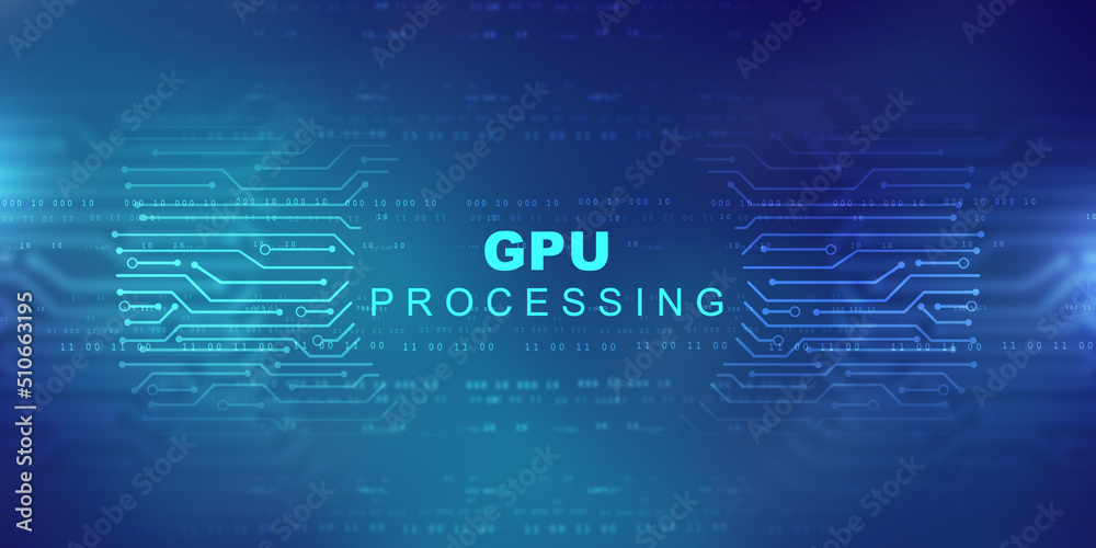 Fototapeta premium 2d illustration gpu futuristic background 