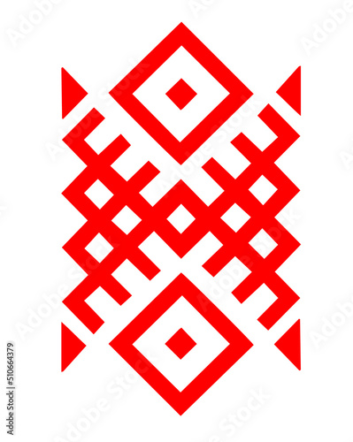 Konstfotografi Red stylized folk Slavic patterns