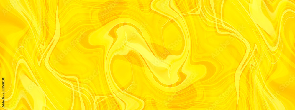 Abstract orange or yellow background with waves, Decorative swirl liquid marble background, Colorful orange or yellow background for any kinds of graphics and web design.