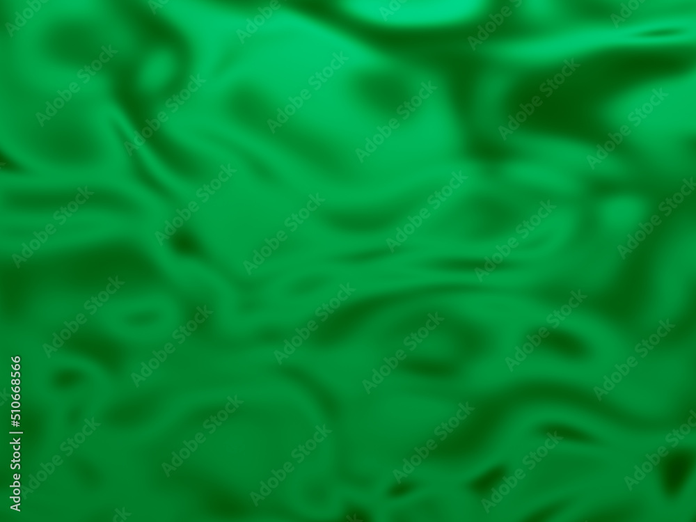 Obraz premium さざ波模様の背景画。シルク風。CG。緑色系。