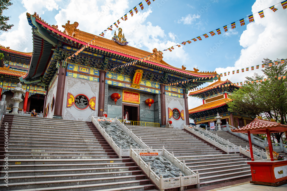 Wat Boromracha Kanchanapisek Anusorn or Wat Leng Noei Yi 2 chinese complex in Bang Bua Thong District, Nonthaburi, Thailand