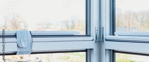 Balcony frame in a new house photo