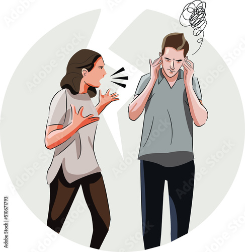 man and woman argue angry