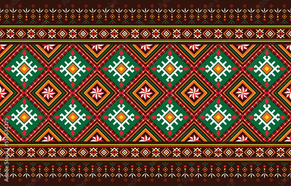 Abstract ethnic geometric pattern background design wallpaper, Indian border. traditional print vector.