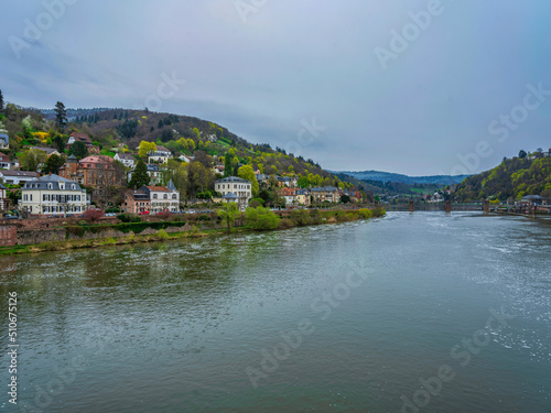 River side houses in Heidelberg Germany