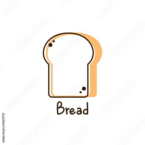 Toast logo. Bread vector. bread symbol. wallpaper. free space for text. bread logo design.