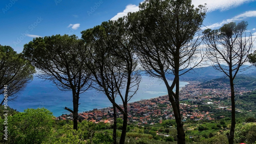 landscape of the beautiful village of Borgio Verezzi, in western Liguria, on a splendid spring day in 2022 landscape of the beautiful village of Borgio Verezzi, in western Liguria, on a splendid spring day in 2022
