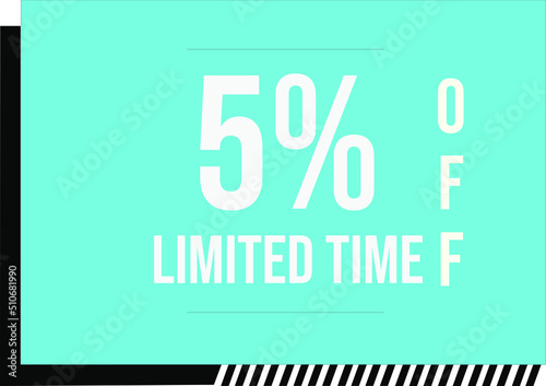 5 percent off with vector off square format