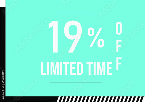 19 percent off with vector off square format