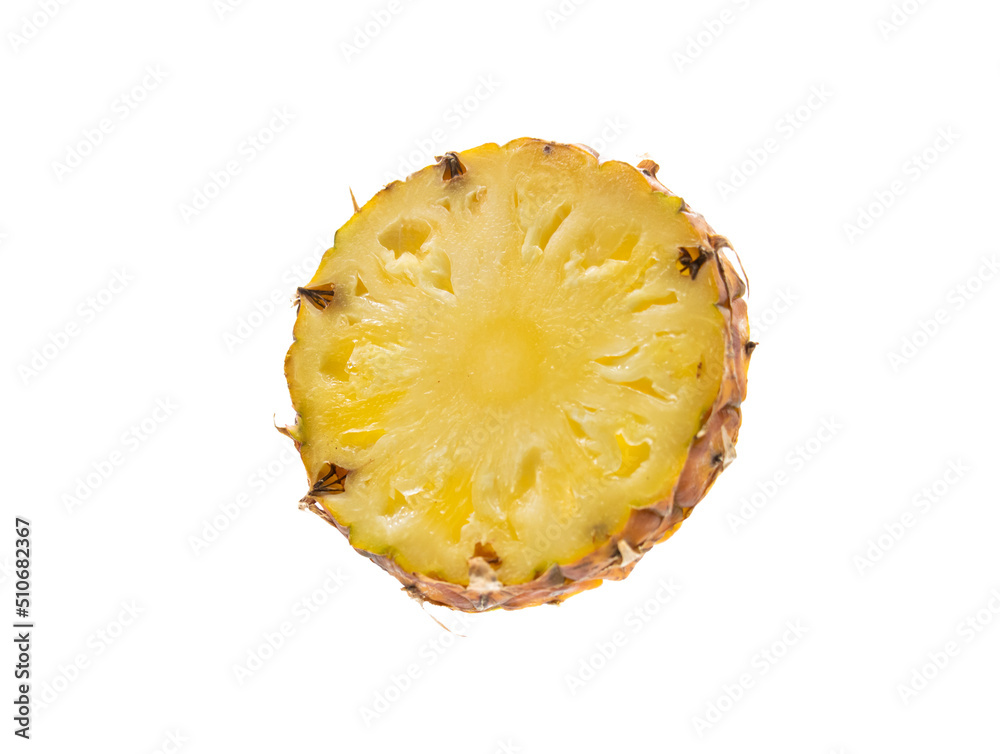 pineapple slices without shadow isolated on white background pineapple slices without shadow isolated on white background