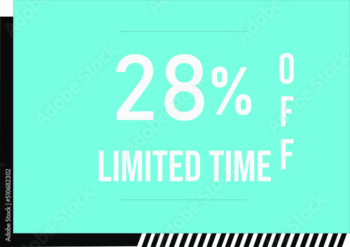 28 percent off with vector off square format