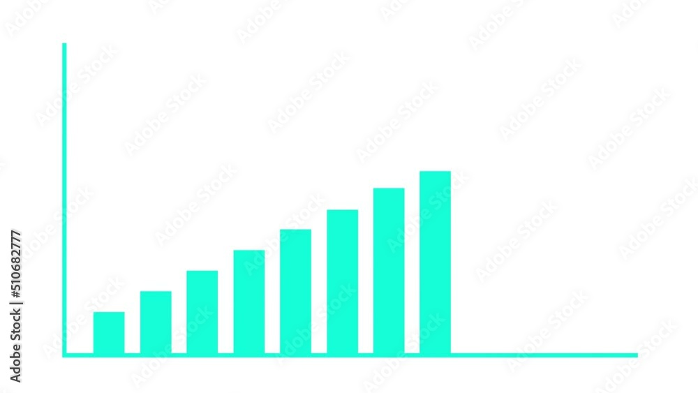 Animated graphic with blue bars for business statistics Animated graphic with blue bars for business statistics