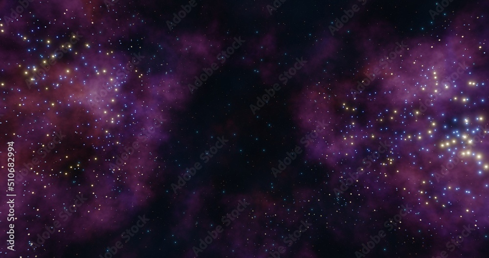 Naklejka premium Nebula background. Galaxy in the universe. 3d rendering.