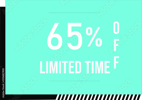 65 percent off with vector off square format