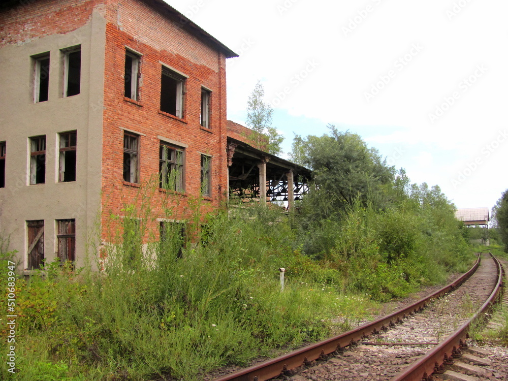 Abandoned factory in the Chernobyl zone