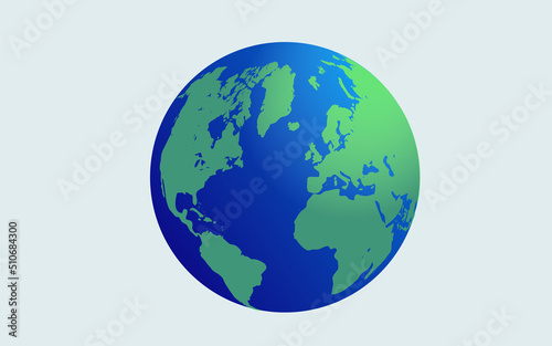 Vector earth - Illustration of the world with map and light background