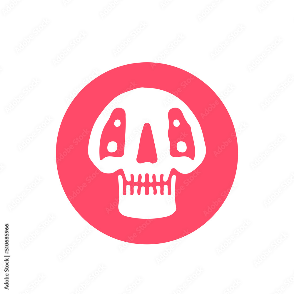 Cool Skull badge, illustration for t-shirt, street wear, sticker, or apparel merchandise. With doodle, retro, and cartoon style. Cool Skull badge, illustration for t-shirt, street wear, sticker, or apparel merchandise. With doodle, retro, and cartoon style.