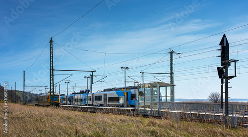 Bahnhof und Bahnsteig von Lietzow, Insel Rügen