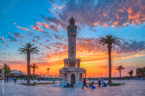Clock tower, on Konak Square in Izmir, Turkey , photo