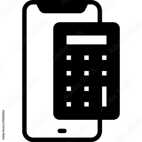 calculator glyph icon