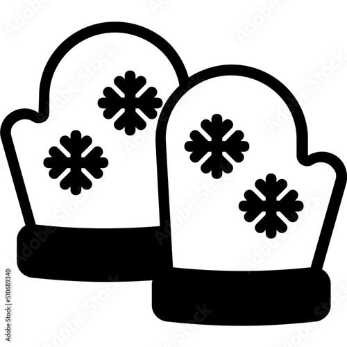 gloves glyph icon