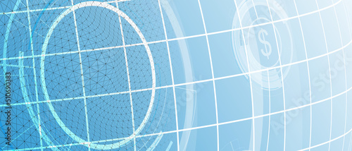 Quantum processing. Deep learning artificial intelligence. Future new technology  for business or science presentation