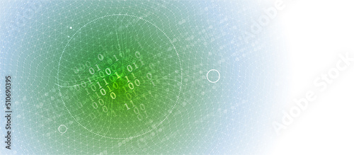 Quantum processing. Deep learning artificial intelligence. Future new technology  for business or science presentation