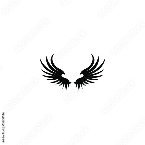 vector illustration of wings for icons, symbols or logos 